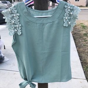 Shein Cute Pearls Top